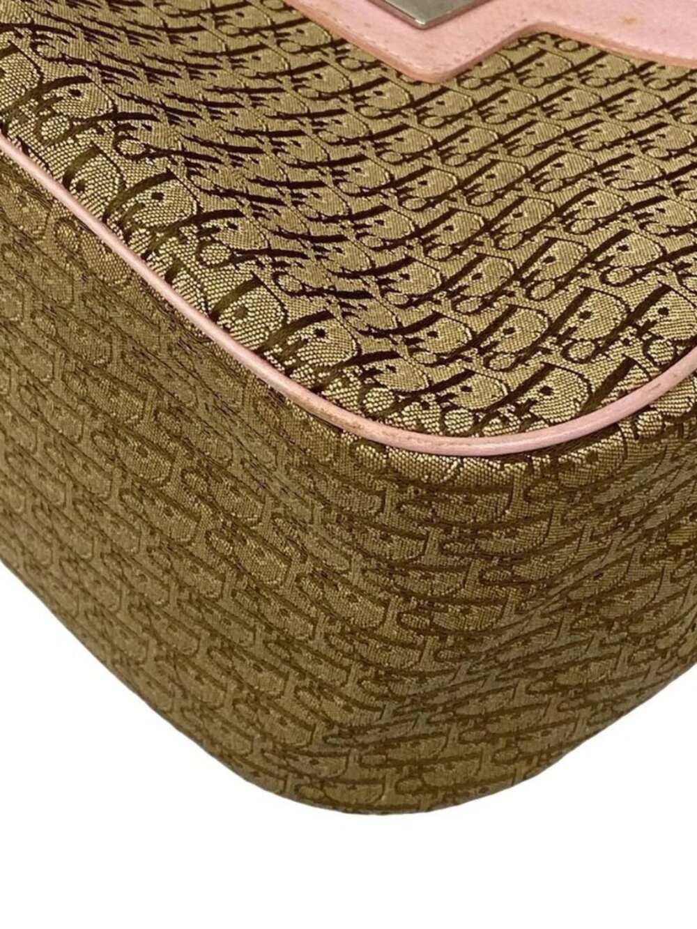 DIOR/ChristianDior Street Chic Beige Dark Brown Light Pink Jacquard Leather - Picture 6 of 15